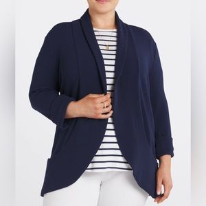FRENCHMAUVE Melanie Knit Tunic Blazer